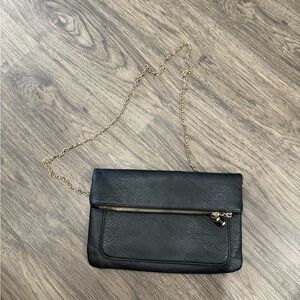 Black Leather Crossbody Bag